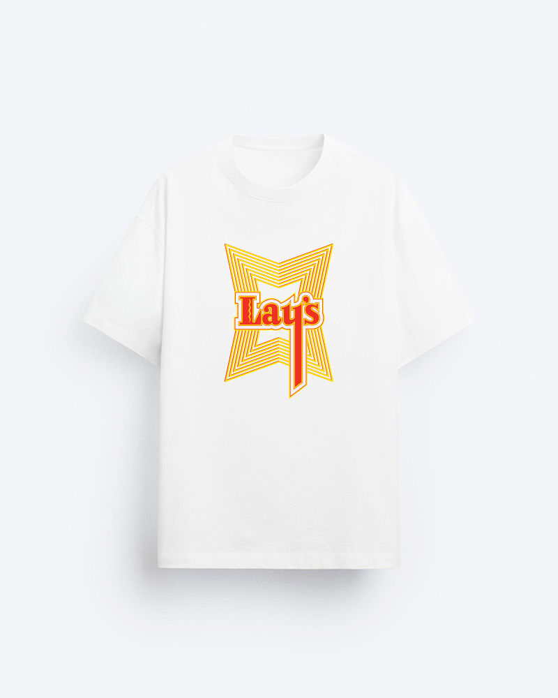 Lays Star White Oversized Tshirt