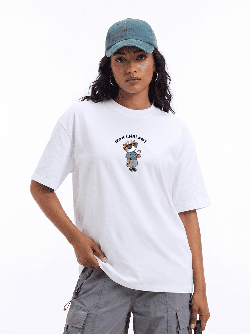 Nonchalant White Oversized T-shirt