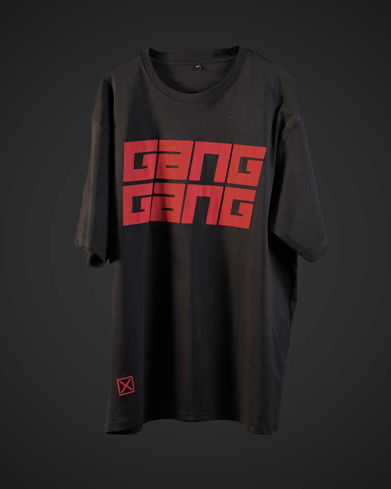  BLACK & RED GANG GANG T-SHIRT