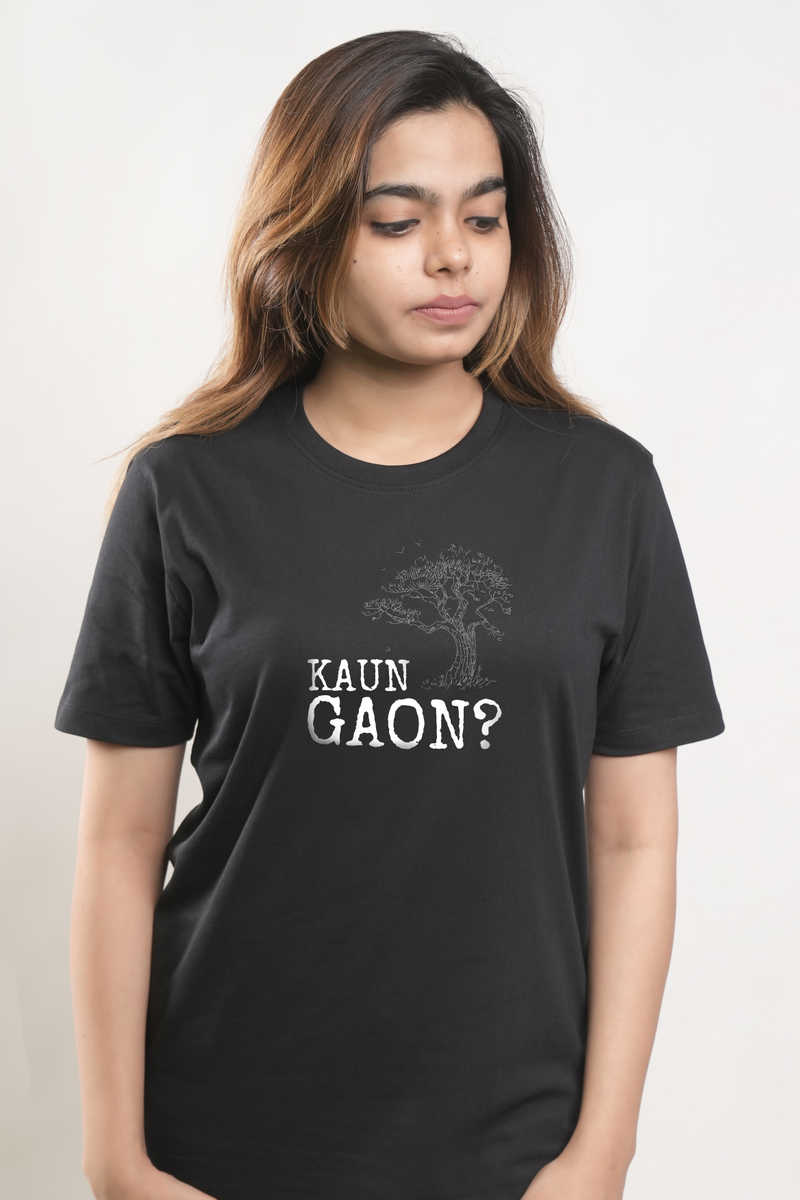 Kaun Gaon Tshirt - Black 