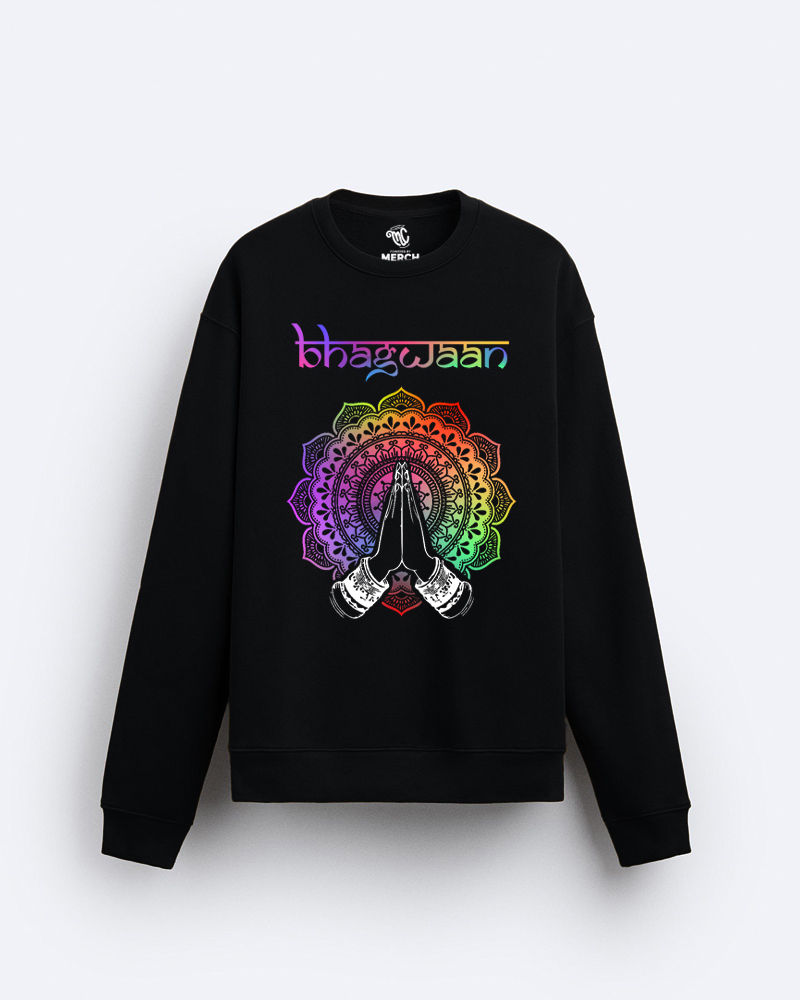 Bhagwaan F&B Black Regular Fit Sweatshirt