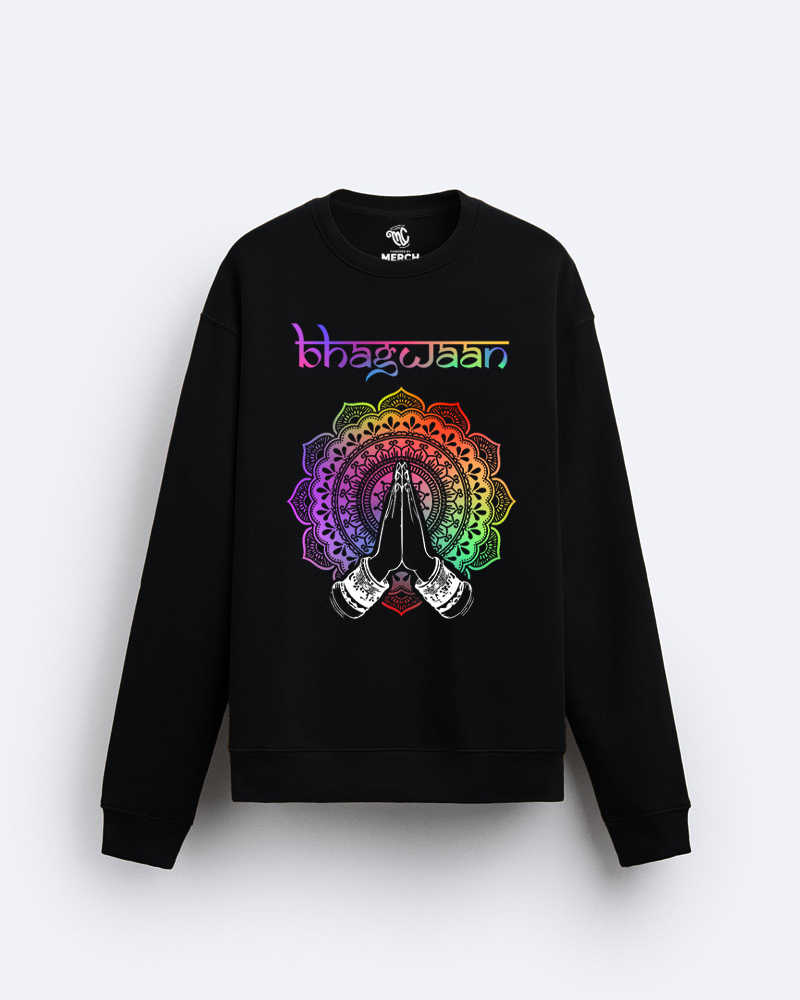 Bhagwaan F&B Black Regular Fit Sweatshirt