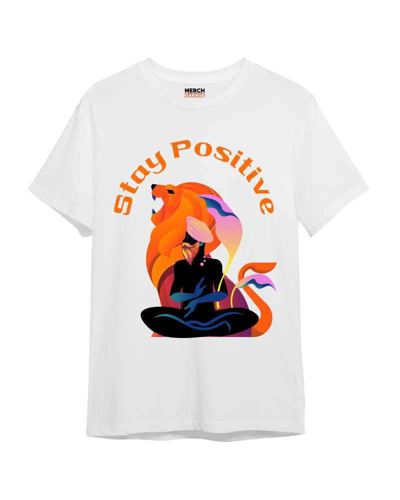 Stay Positive White Tshirt 