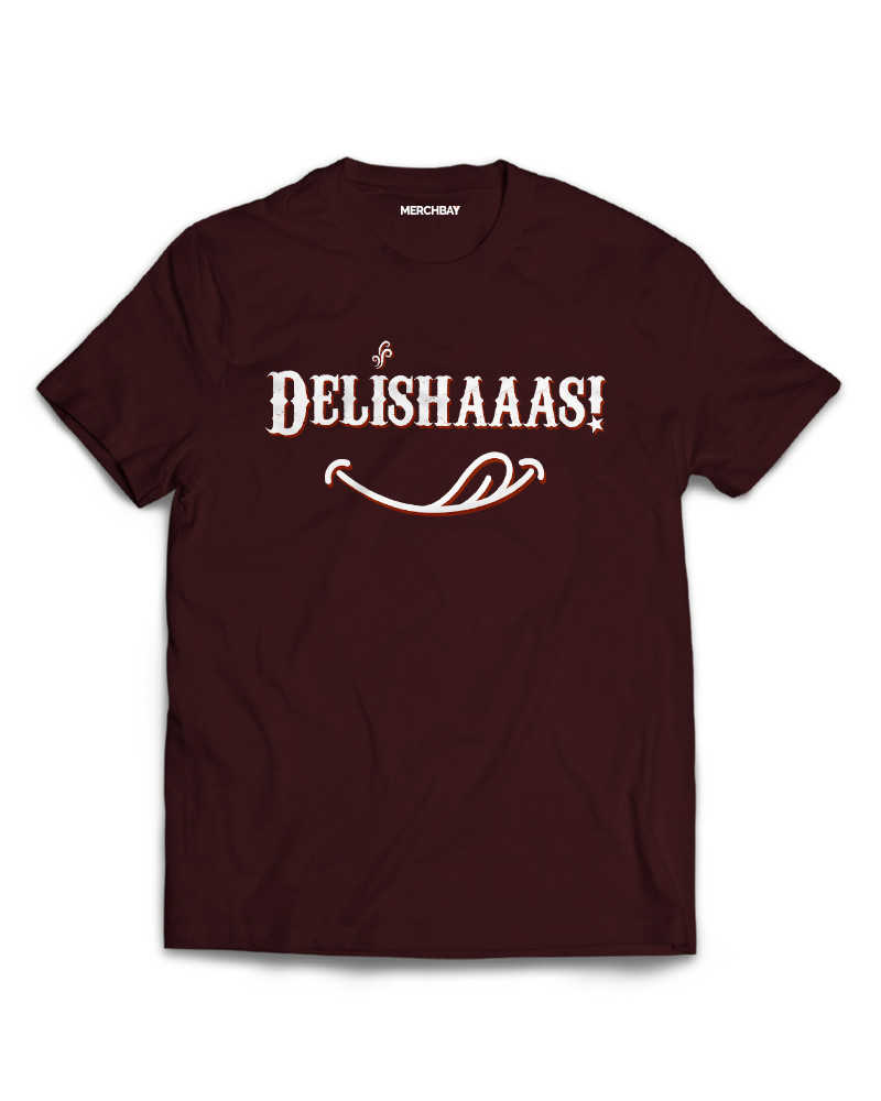 Delishaaas Tshirt - Sangria Maroon