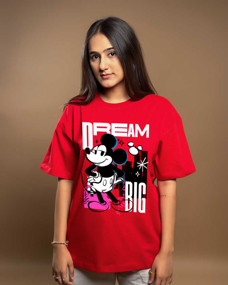 Dream Big Oversized Tshirt - Red