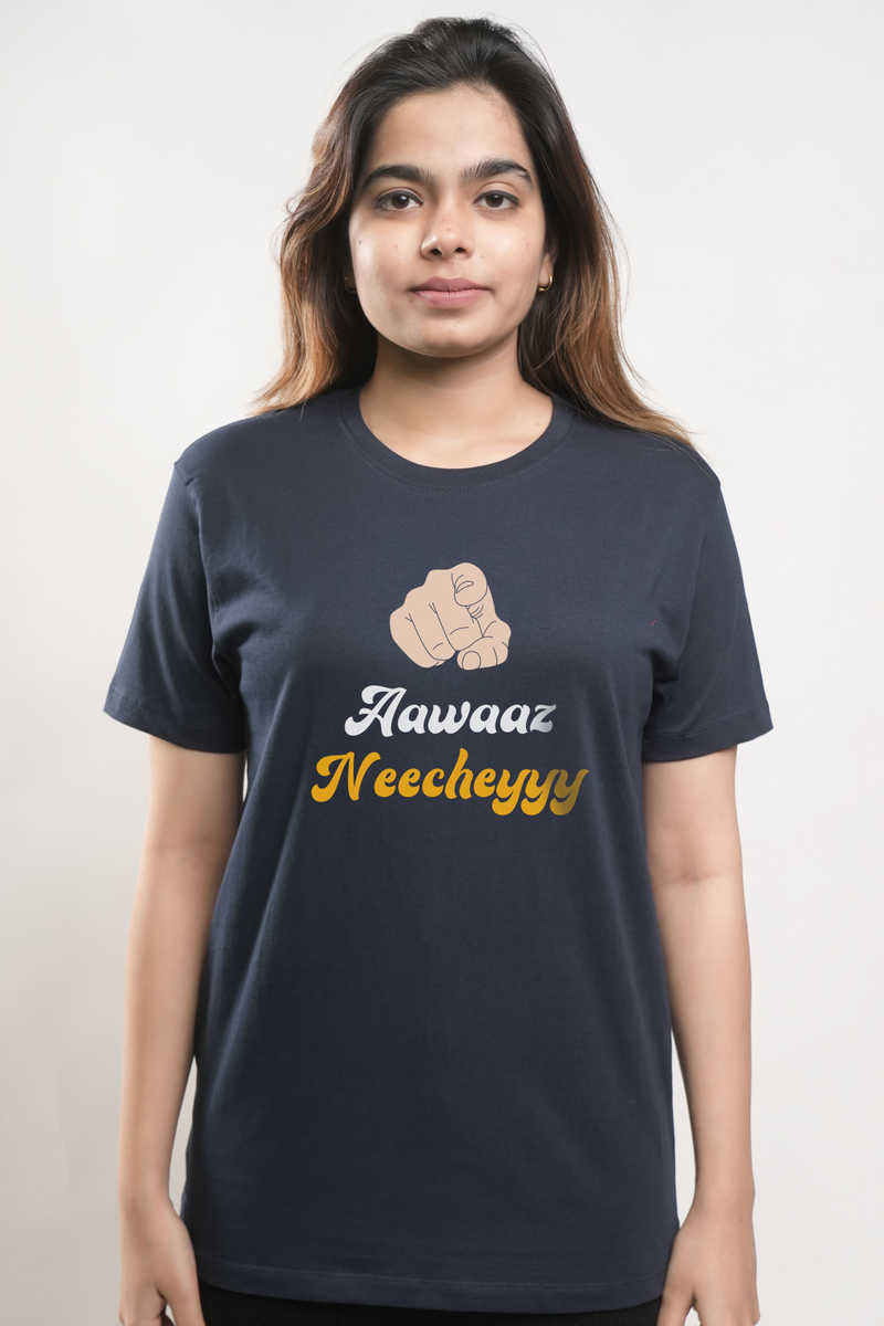 Aawaaz Neecheyyy Tshirt - Navy Blue