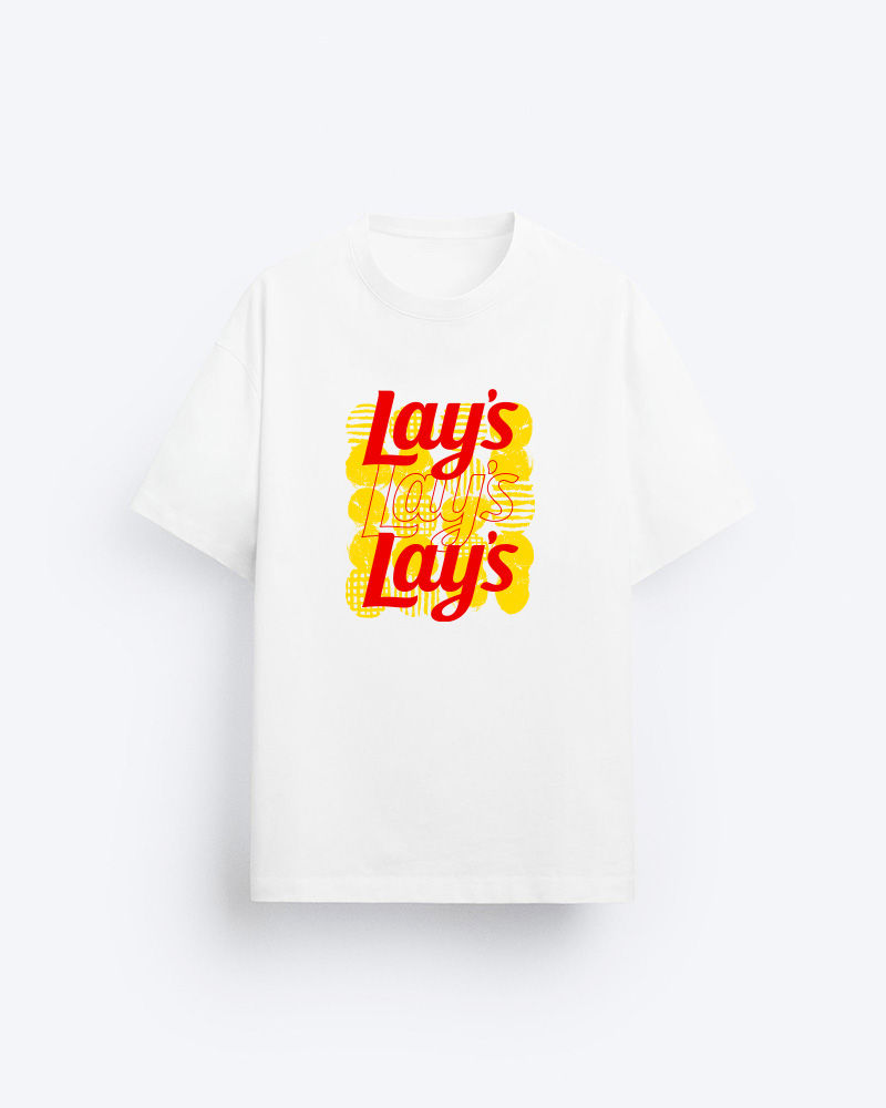 Lays Red White Oversized Tshirt