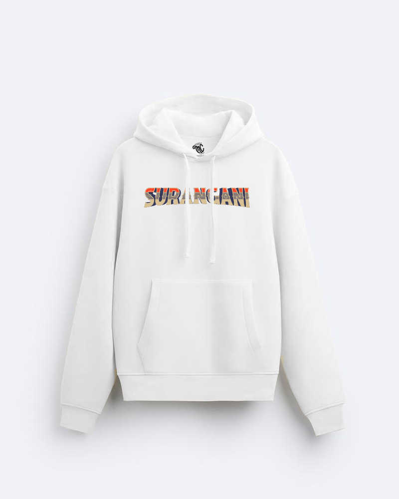 Suranginikka Maalu Gennavaa (F&B) White Fleeced Kangaroo Pockets Hoodie