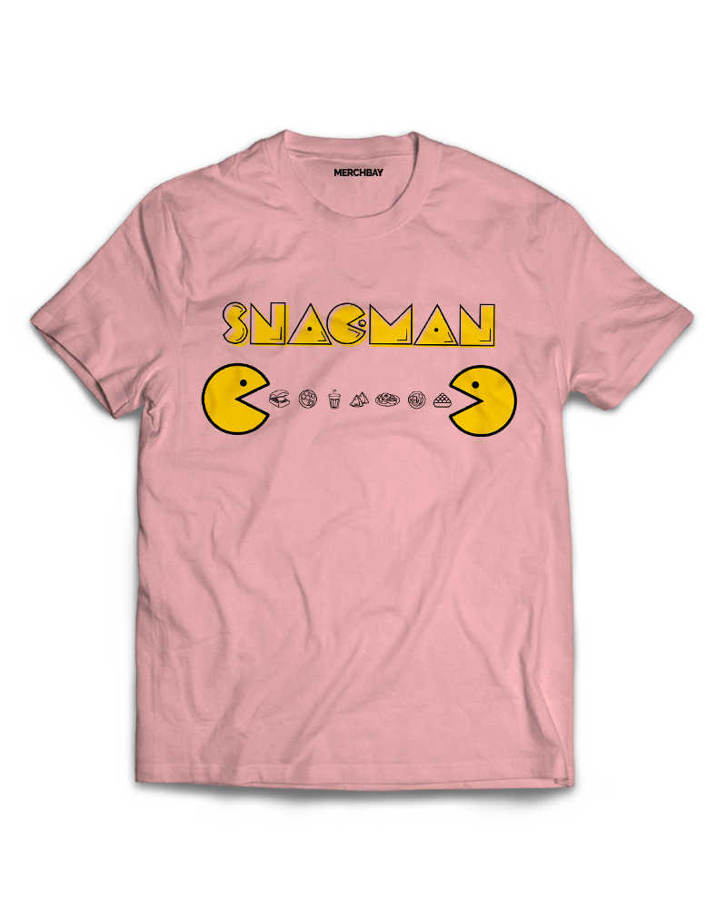 Snacman Tshirt - Salmon Pink