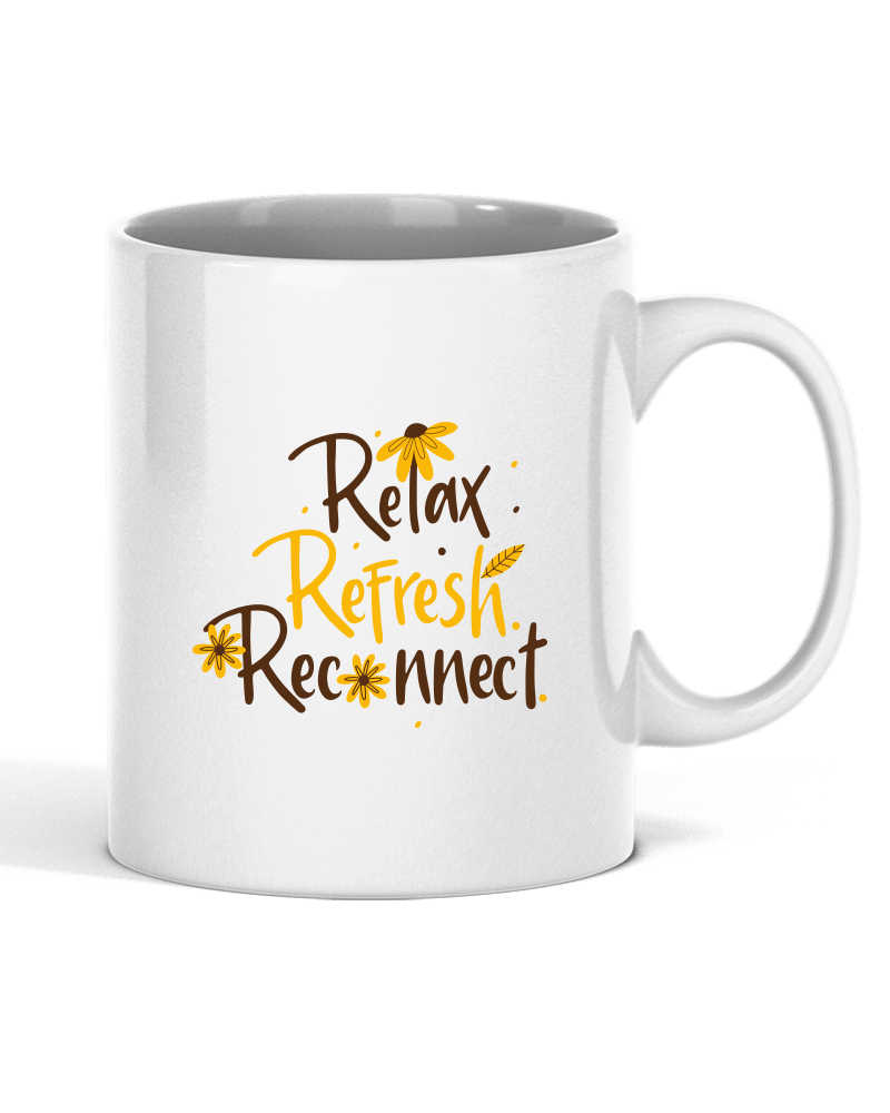 Relax, Refresh, Reconnect Mug