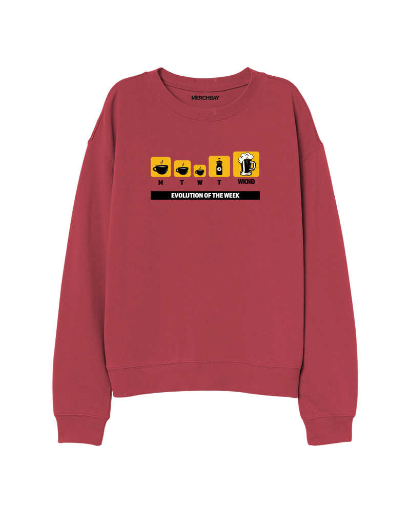 Evolution of the Week Sweatshirt - Rust Red