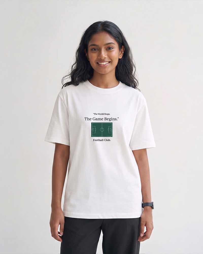 The Game Begins White Oversized T-Shirt