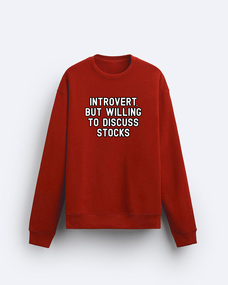 Introvert Regular Fit Sweatshirt - Rust Red