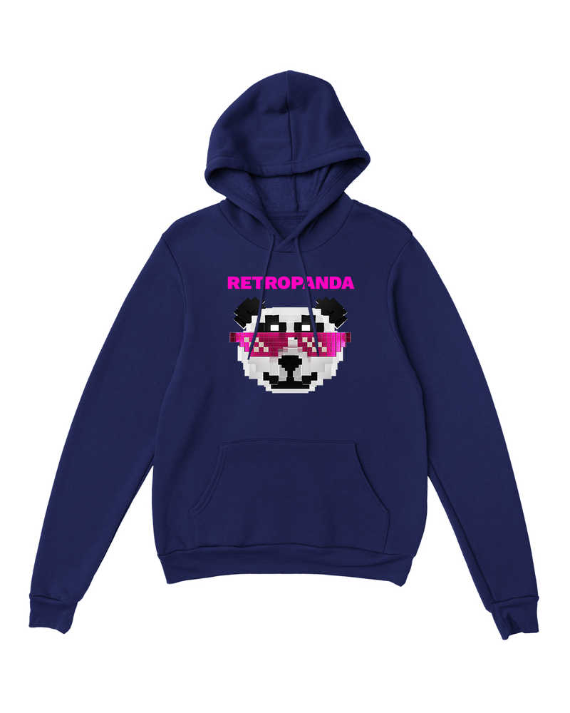 RetroPanda Hoodie - Navy Blue