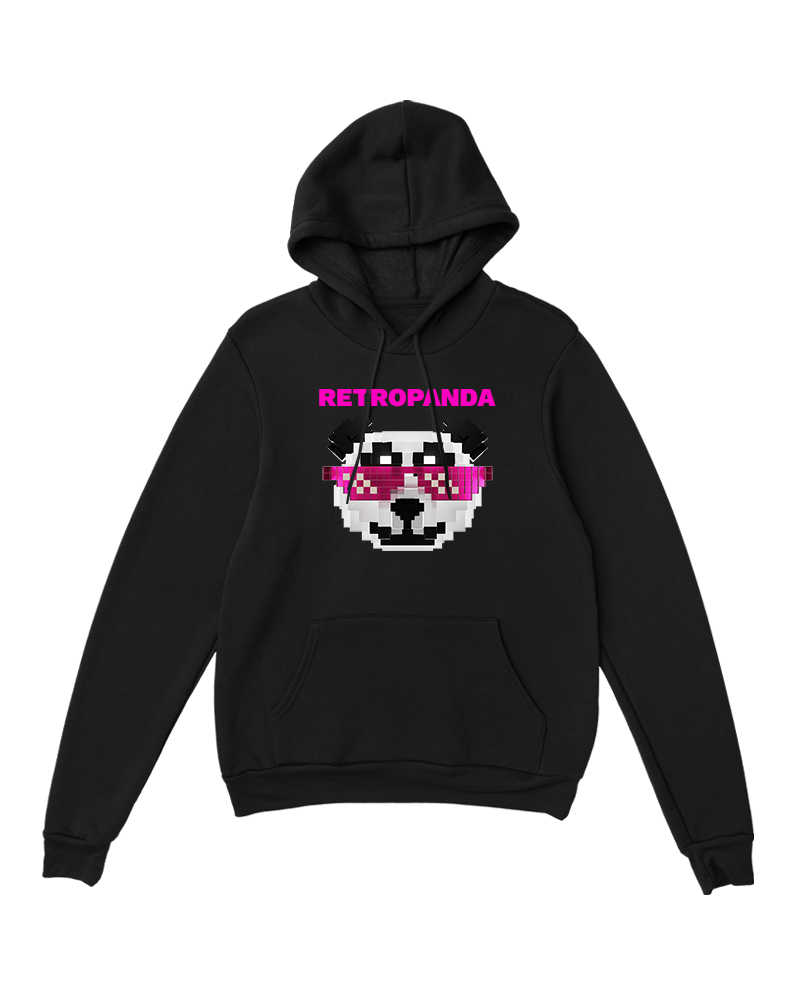 RetroPanda Hoodie - Black