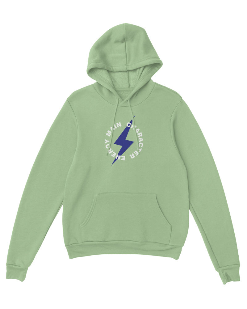 Main Character Energy (Blue Flash) Hoodie - Nile Green