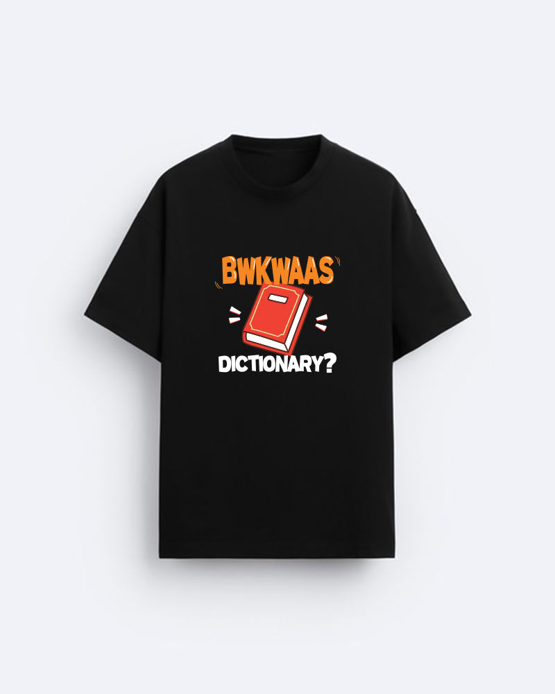 Bwkwaas Dictionary BlackOversized Tshirt