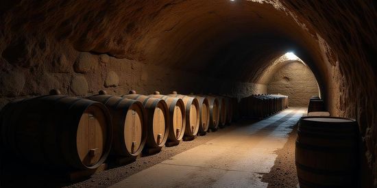 Une cave et des fûts