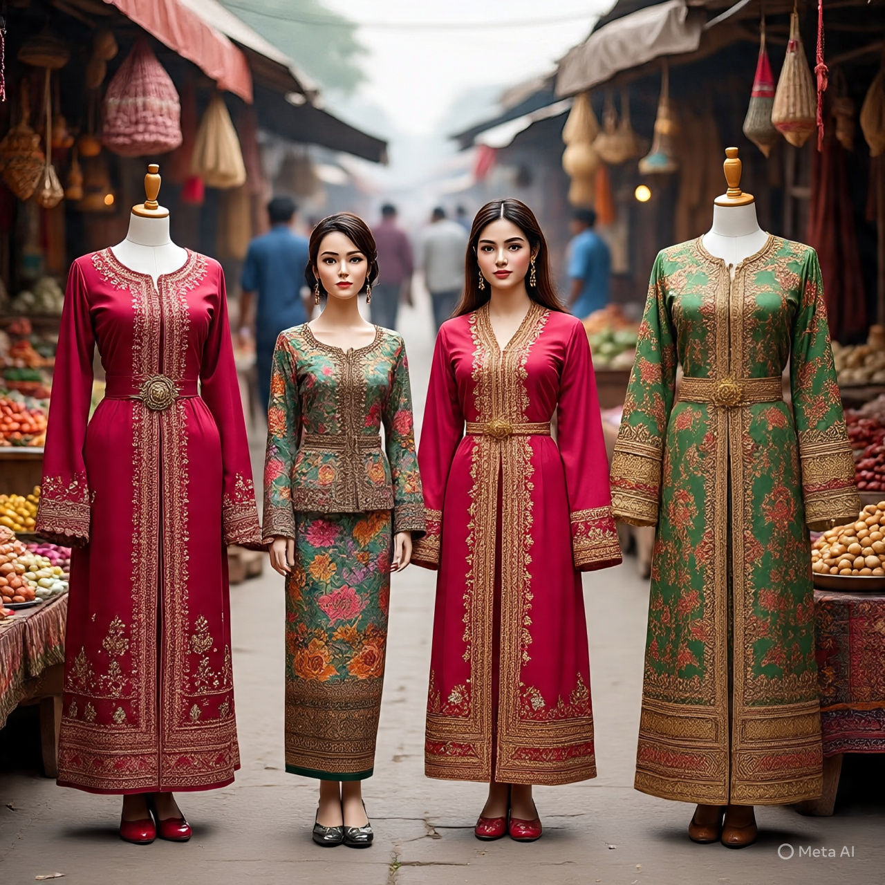 Traditional Elegance in the Heart of the Market 🌺