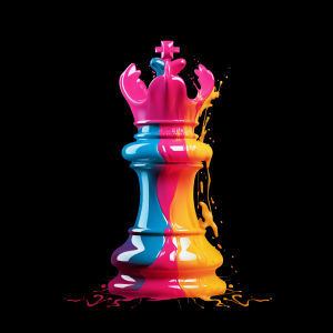 Styled chess queen