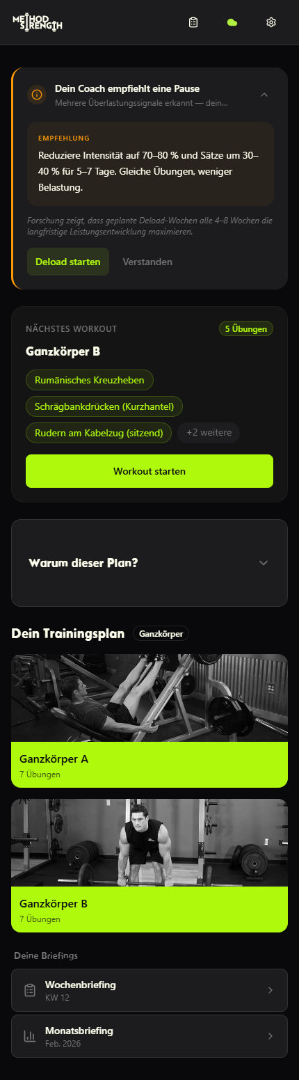 Übertrainings-Erkennung