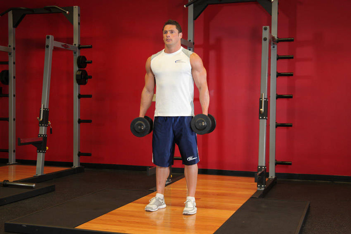 Kniebeuge mit Kurzhanteln