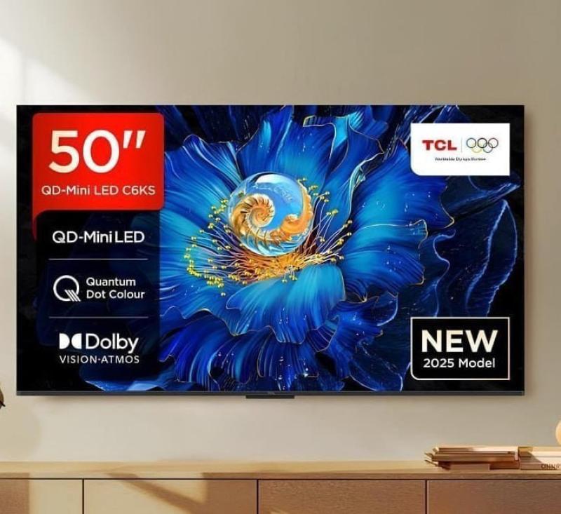 Smart TV TCL 50 Polegadas QLED Mini LED 4K C6KS WiFi Bluetooth Google TV HDR10+ Dolby Atmos 50C6KS