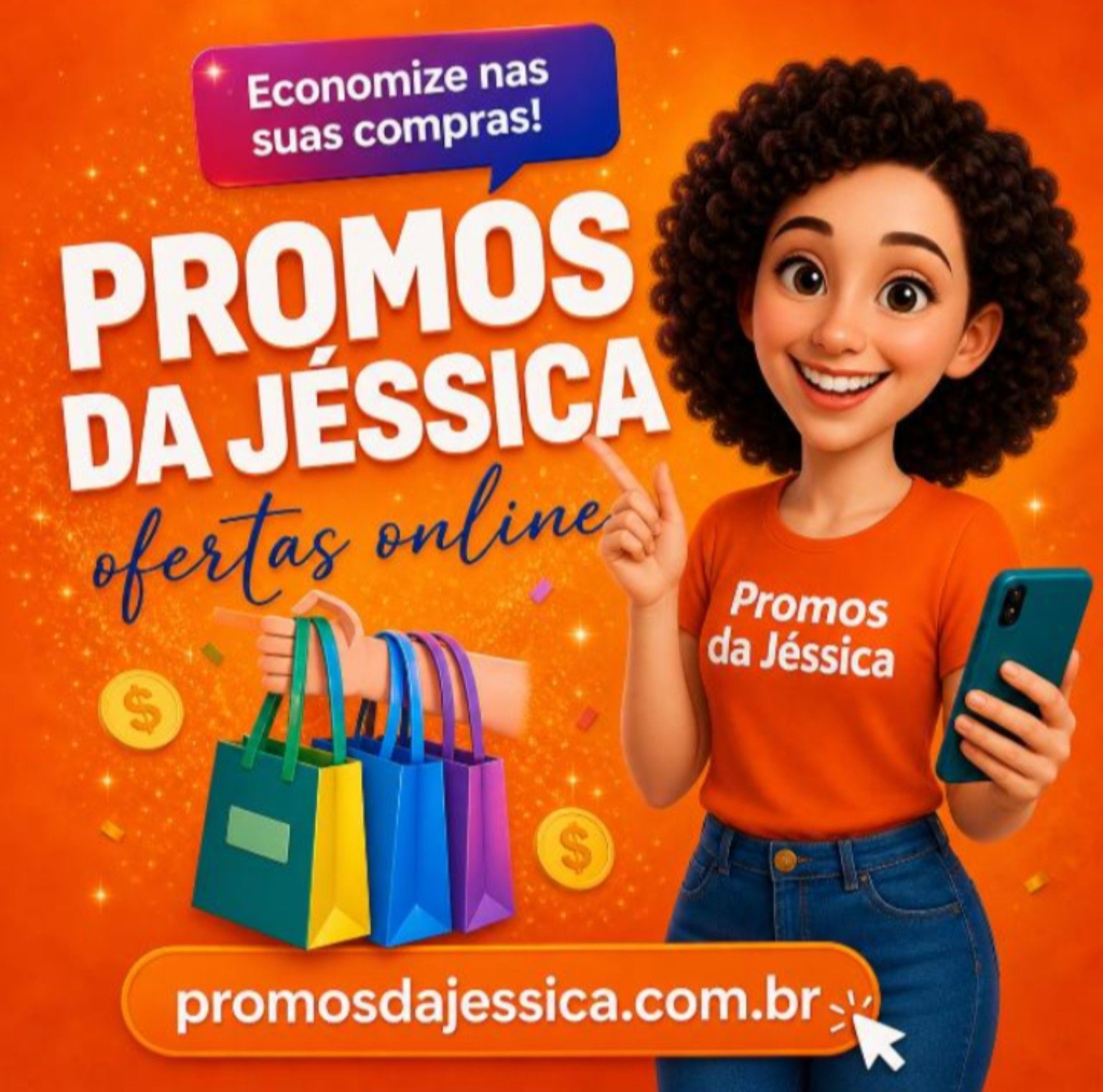 Logo 🛍️ Promos da Jéssica 🛍️ 