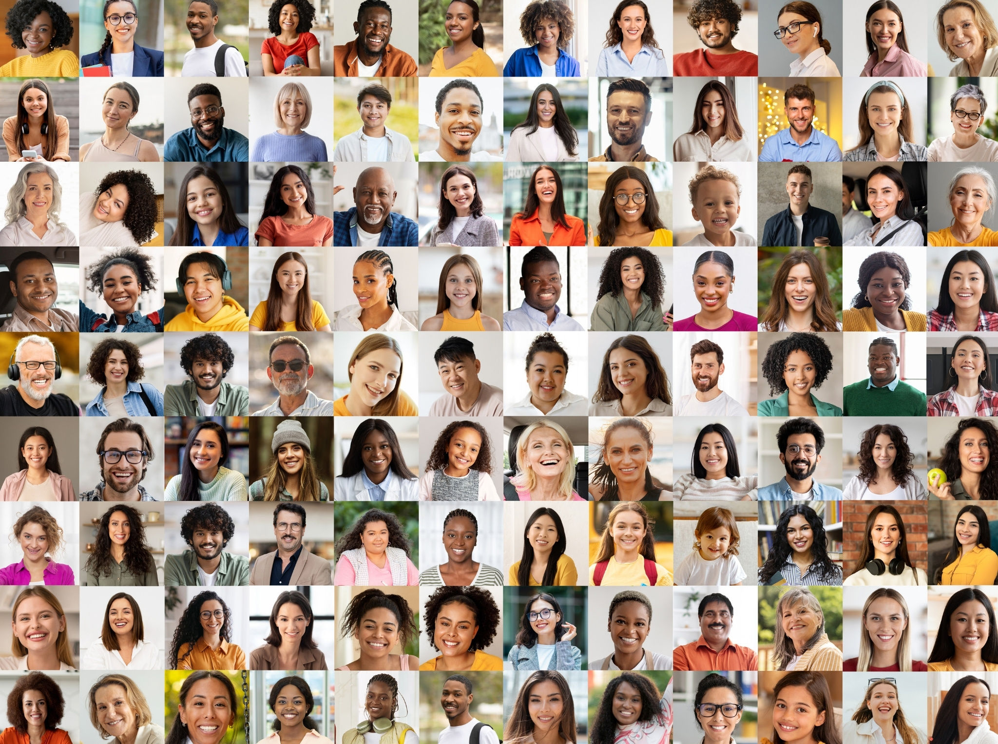 Collage of diverse travelers of all ages, ethnicities, and styles, celebrating individuality and personality-driven travel planning.