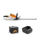 STIHL HSA 50 hedgetrimmer  with Battery and Charger on white background