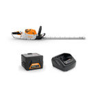 STIHL HSA 60 Cordless Hedgetrimmer with battery and charger on white background