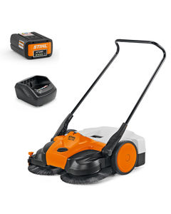 STIHL KGA 770 Battery Sweeper with Battery & Charger on a white background