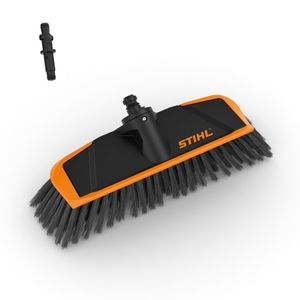 STIHL Flat Brush with Bayonet Coupling and Click Coupling on white background