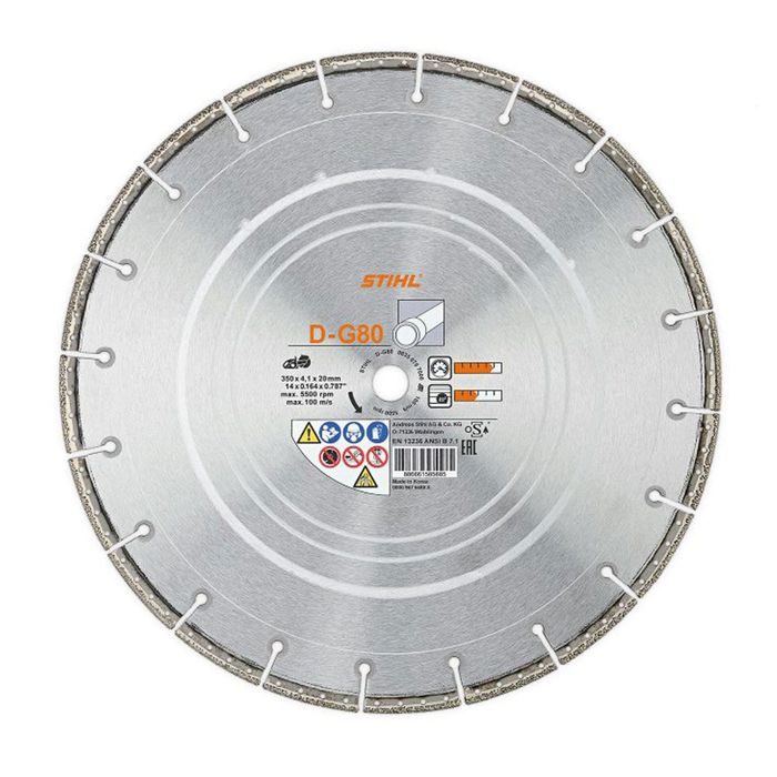 Diamond Abrasive Cutting Wheel D-G80 Universal (350 mm)