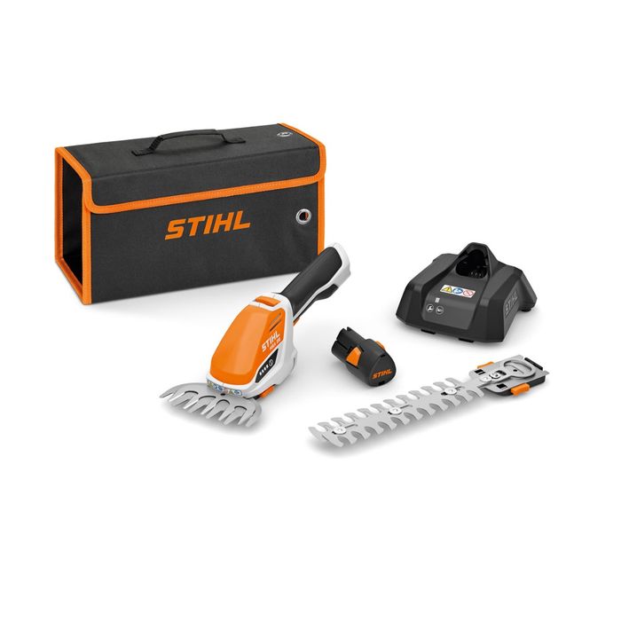 STIHL HSA 26 Small Battery Hedge Trimmer and Grass Timmer Kit