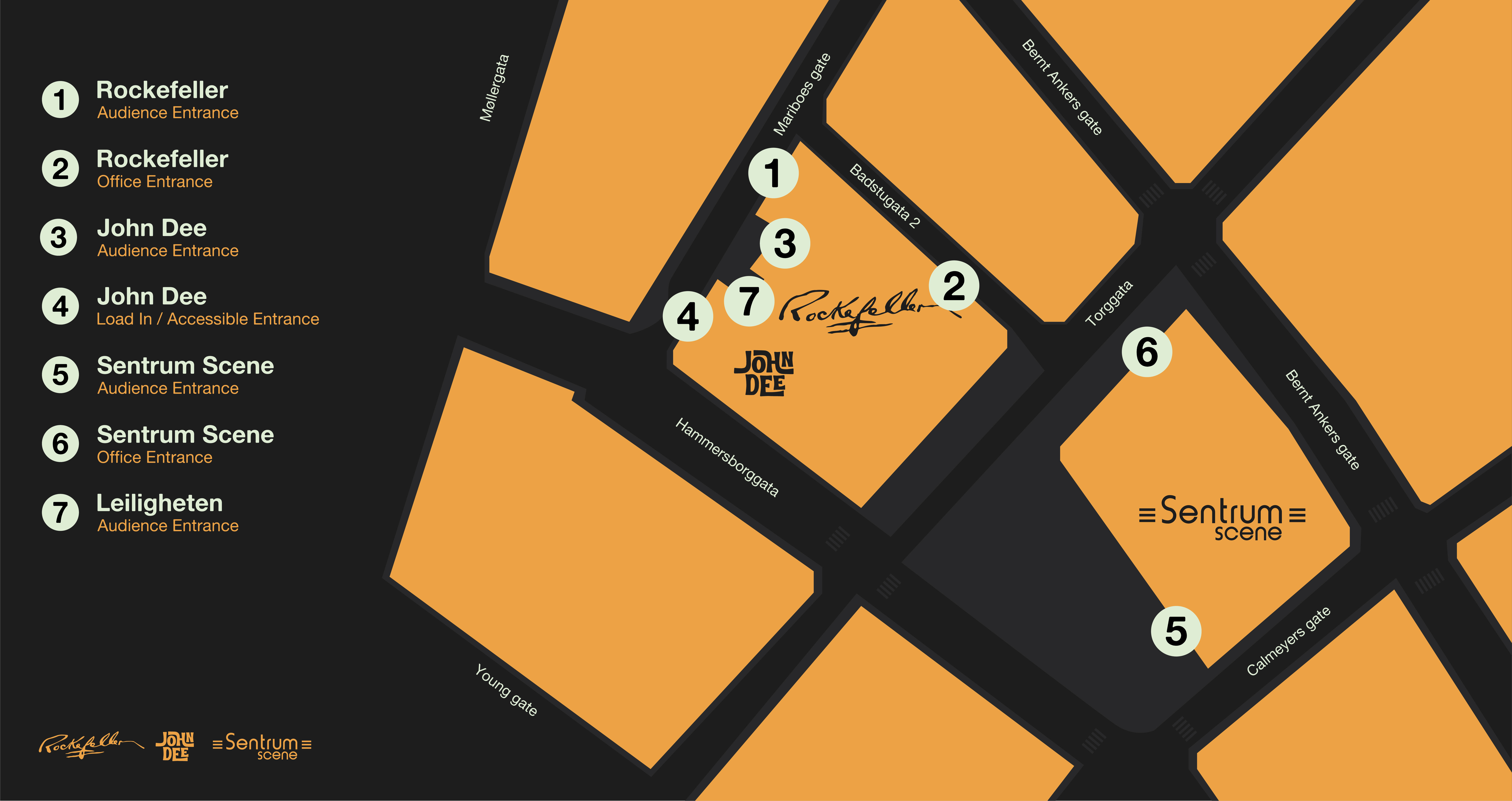 Map Rockefeller, John Dee, Sentrum Scene, Leiligheten
