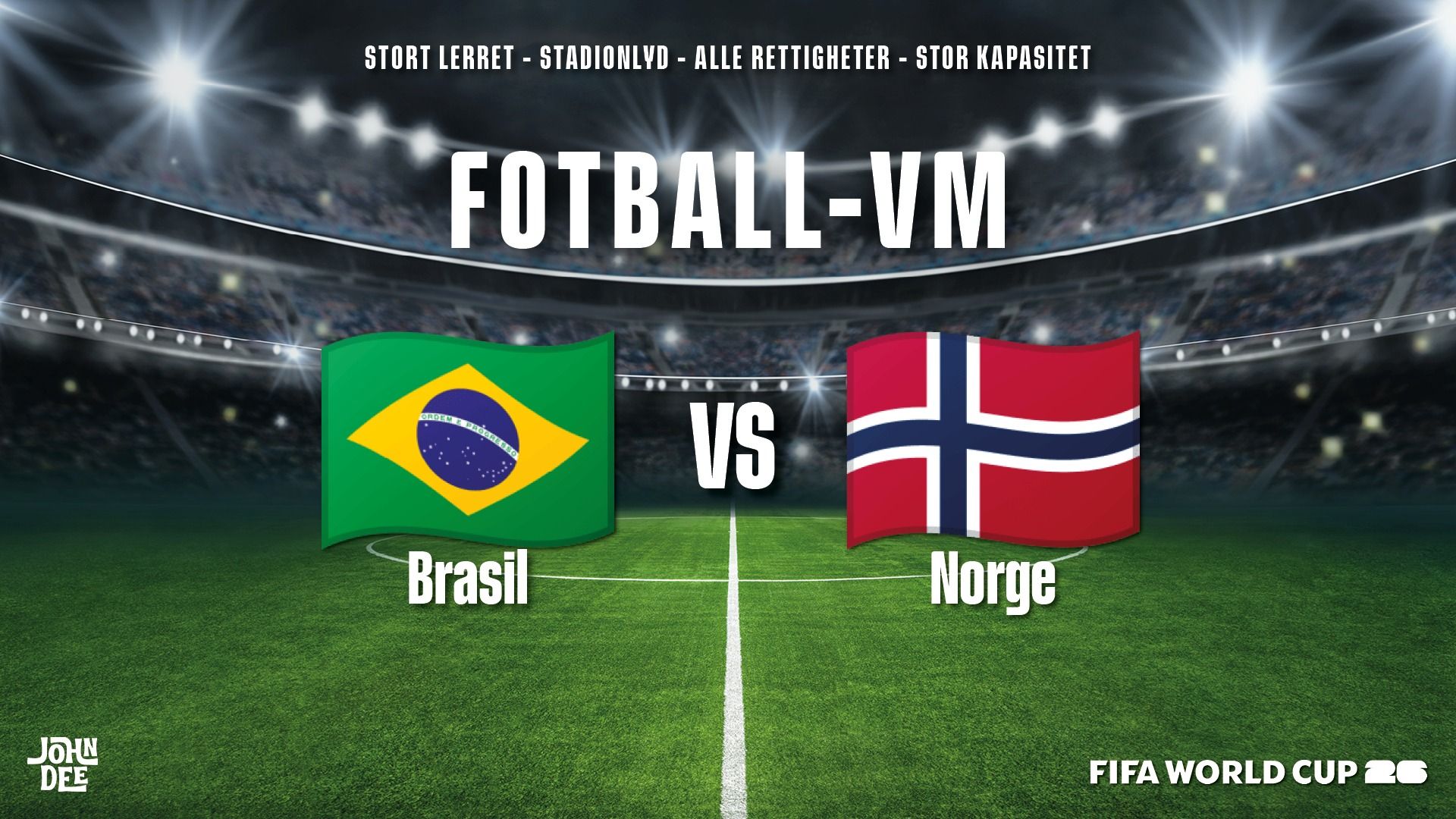 Fotball-VM: Åttedelsfinale Brasil - Norge