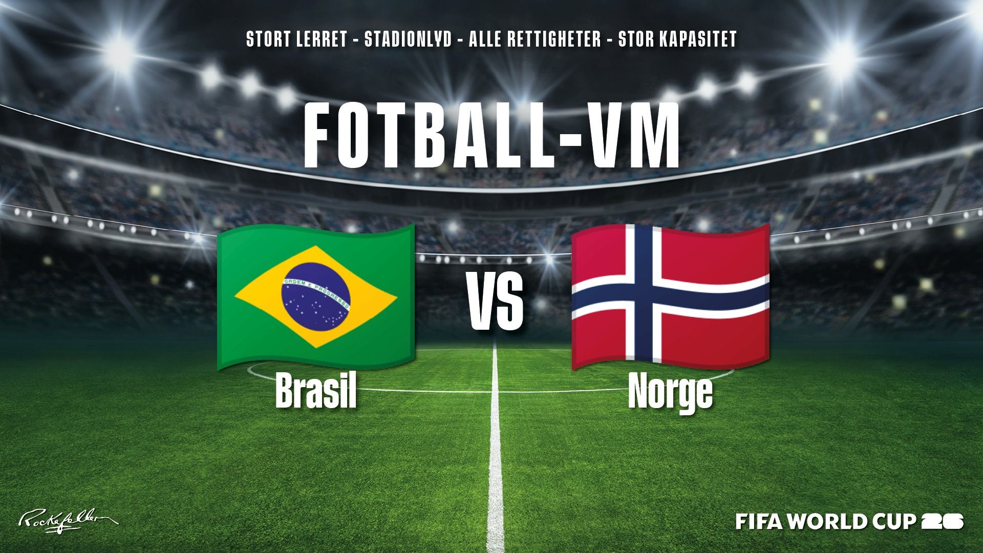Fotball-VM: Åttedelsfinale Brasil - Norge