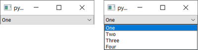 PyQt QComboBox Widget — Select items from a drop-down list