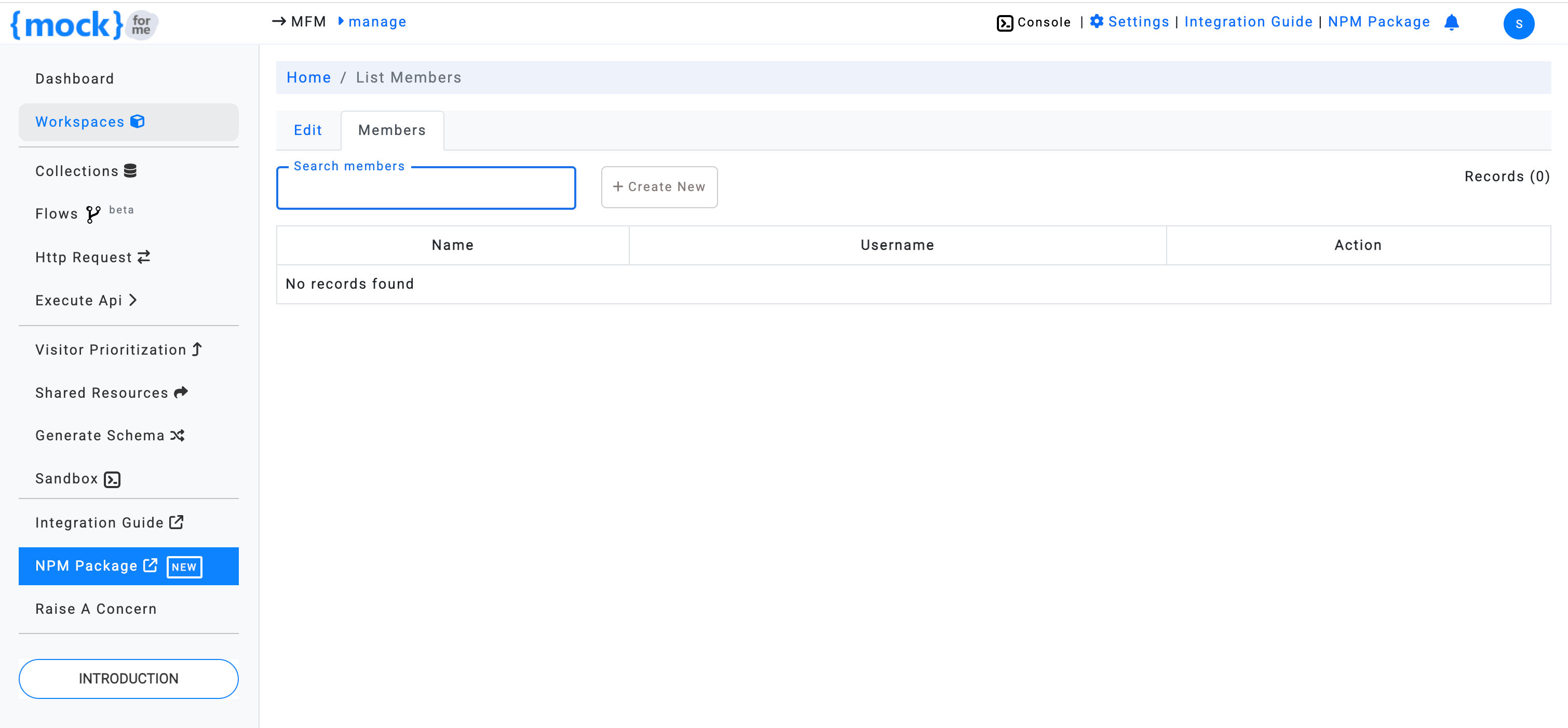 Manually add members to mockforme workspace