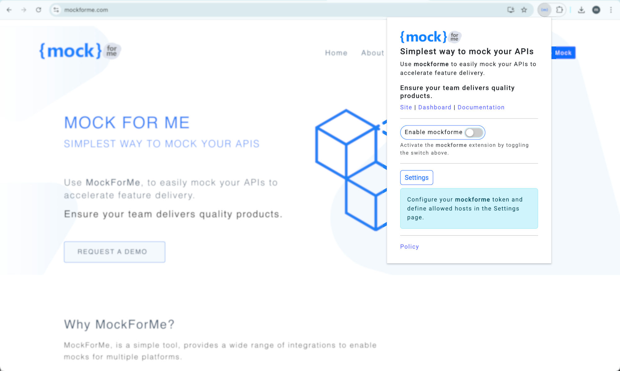 Chrome extension popup – mockforme