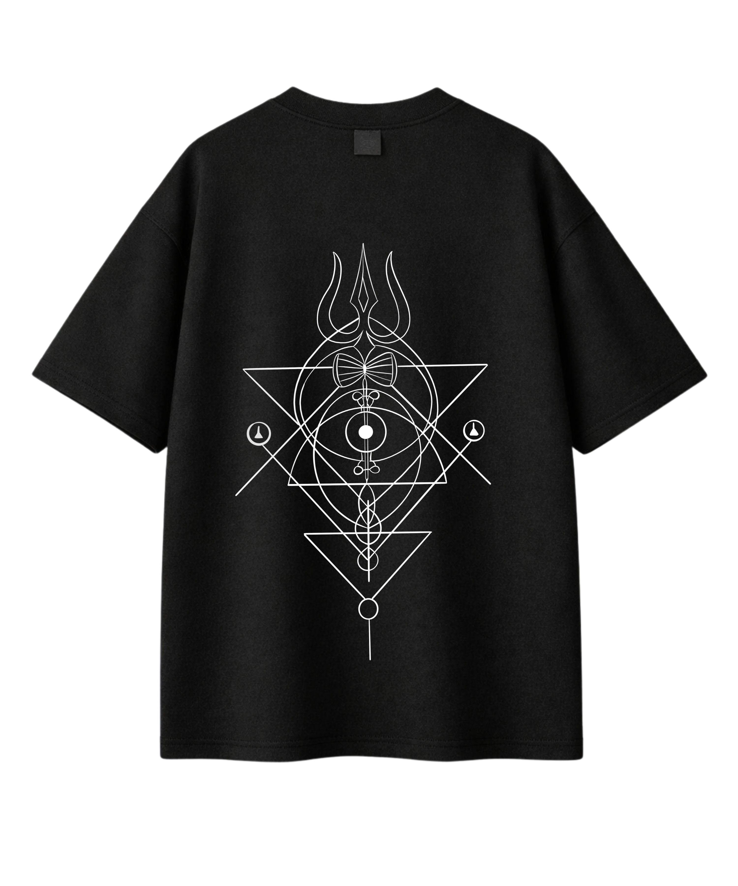 Mahadev Cosmic Geometry Oversized T-Shirt