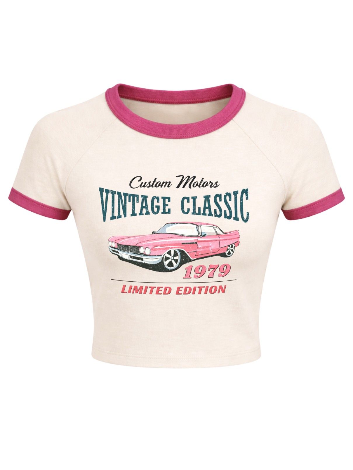 1979 Vintage Pink Ringer Baby Tee