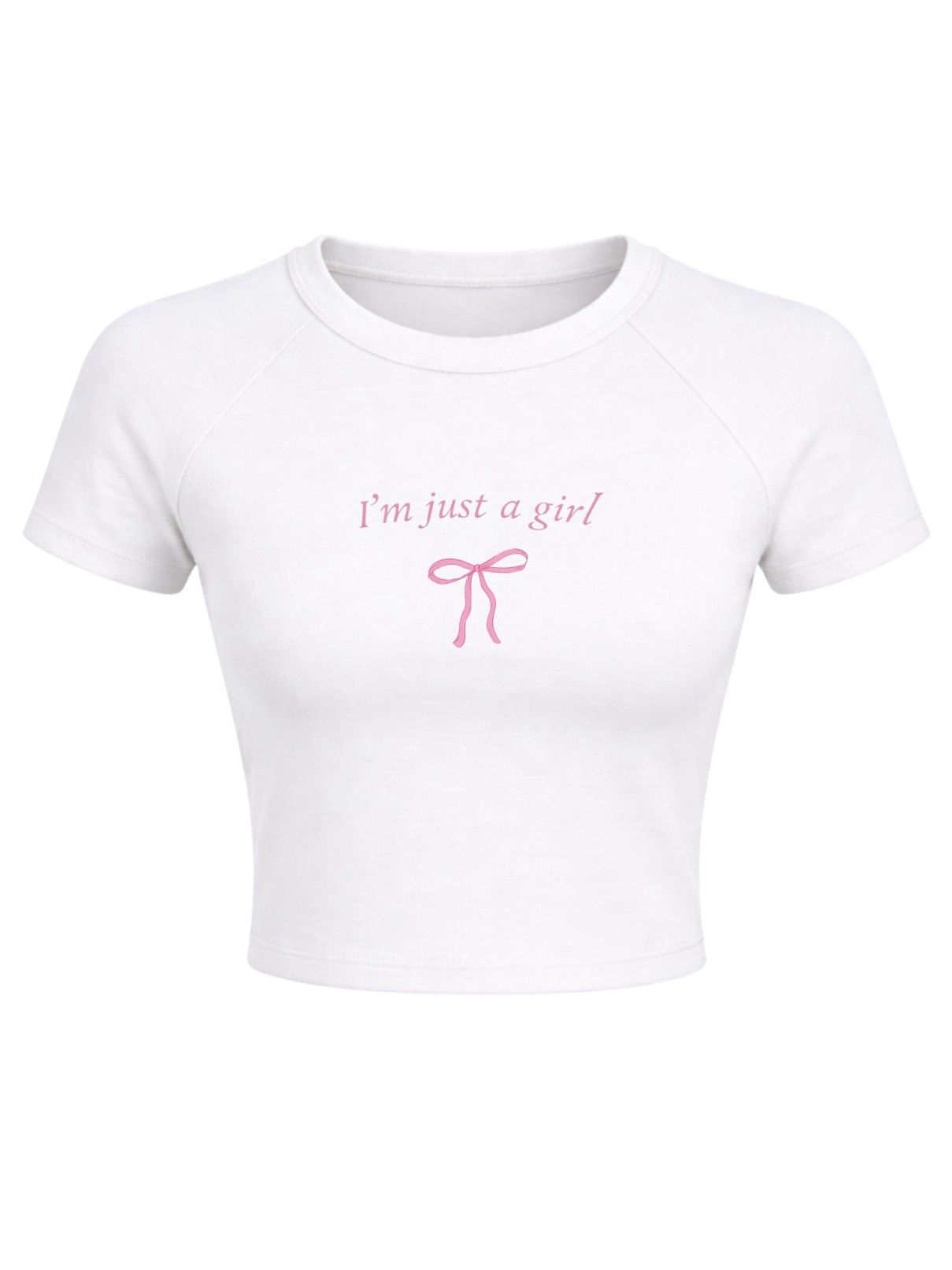 I’m Just a Girl Coquette Cropped Tee