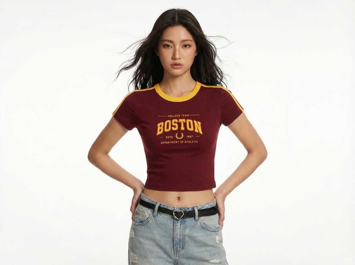 Vintage Boston Athletic Cropped Tee