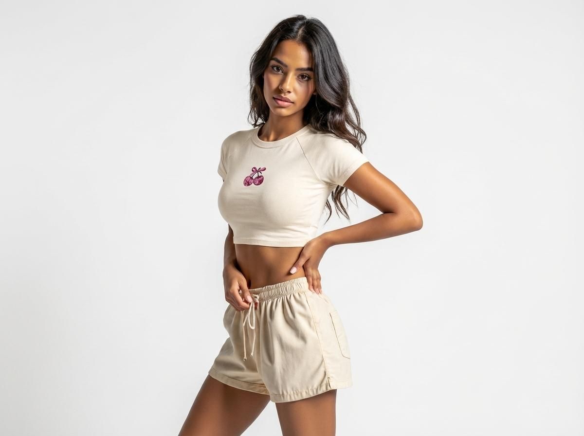 Cherry Disco Raglan Baby Tee