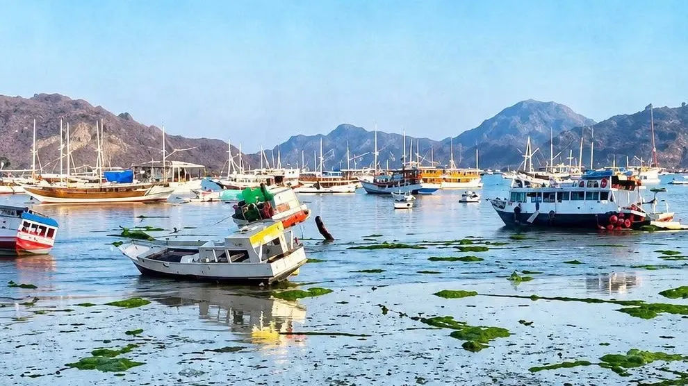 Pesisir Labuan Bajo setelah gempa bumi M7,7 mengguncang Nusa Tenggara Timur. BMKG mencatat tsunami setinggi 0,36 meter di Labuan Bajo pada pukul 05.26 WIB.