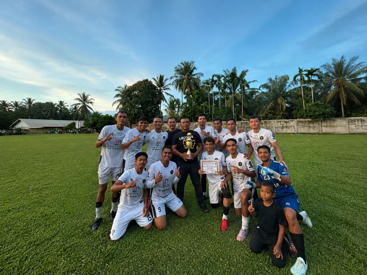 Pasi Teubee Juara I Turnamen Sepak Bola HUT ke-81 Kemerdekaan RI