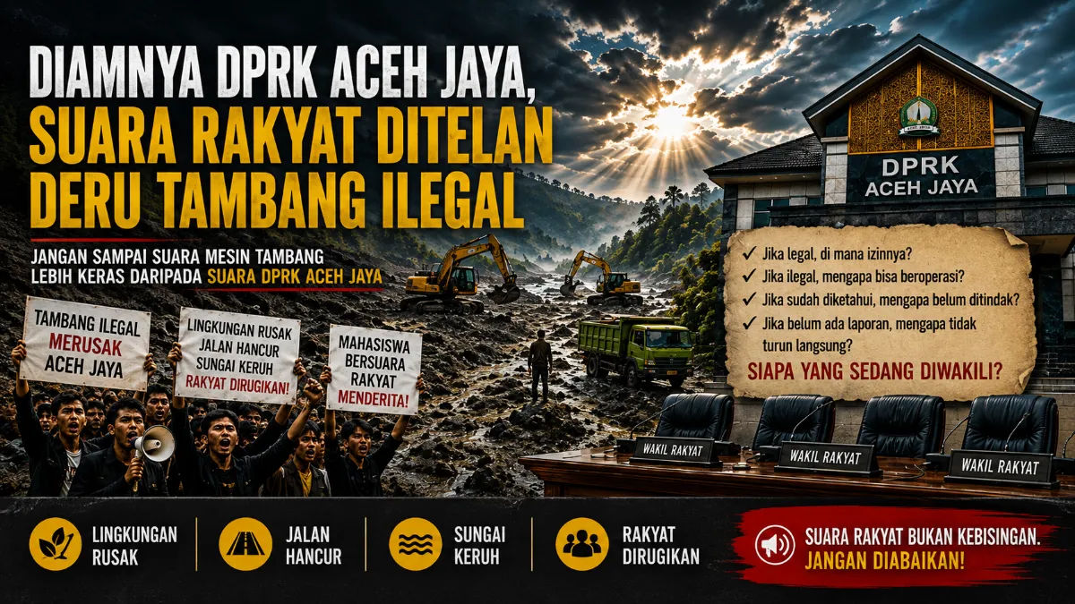Mesin Tambang Terus Meraung, Mengapa Suara DPRK Aceh Jaya Tak Terdengar?