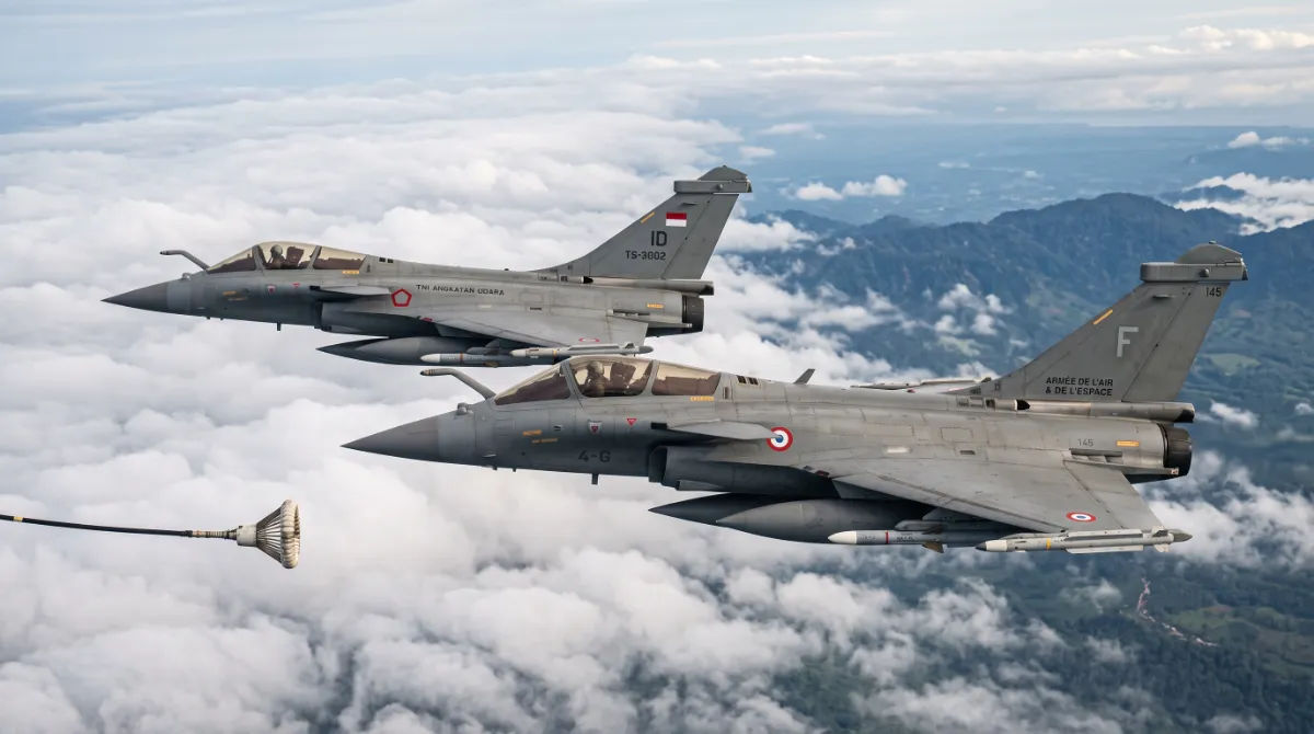 Jet Rafale Indonesia Latihan Tempur di Langit Sumatera
